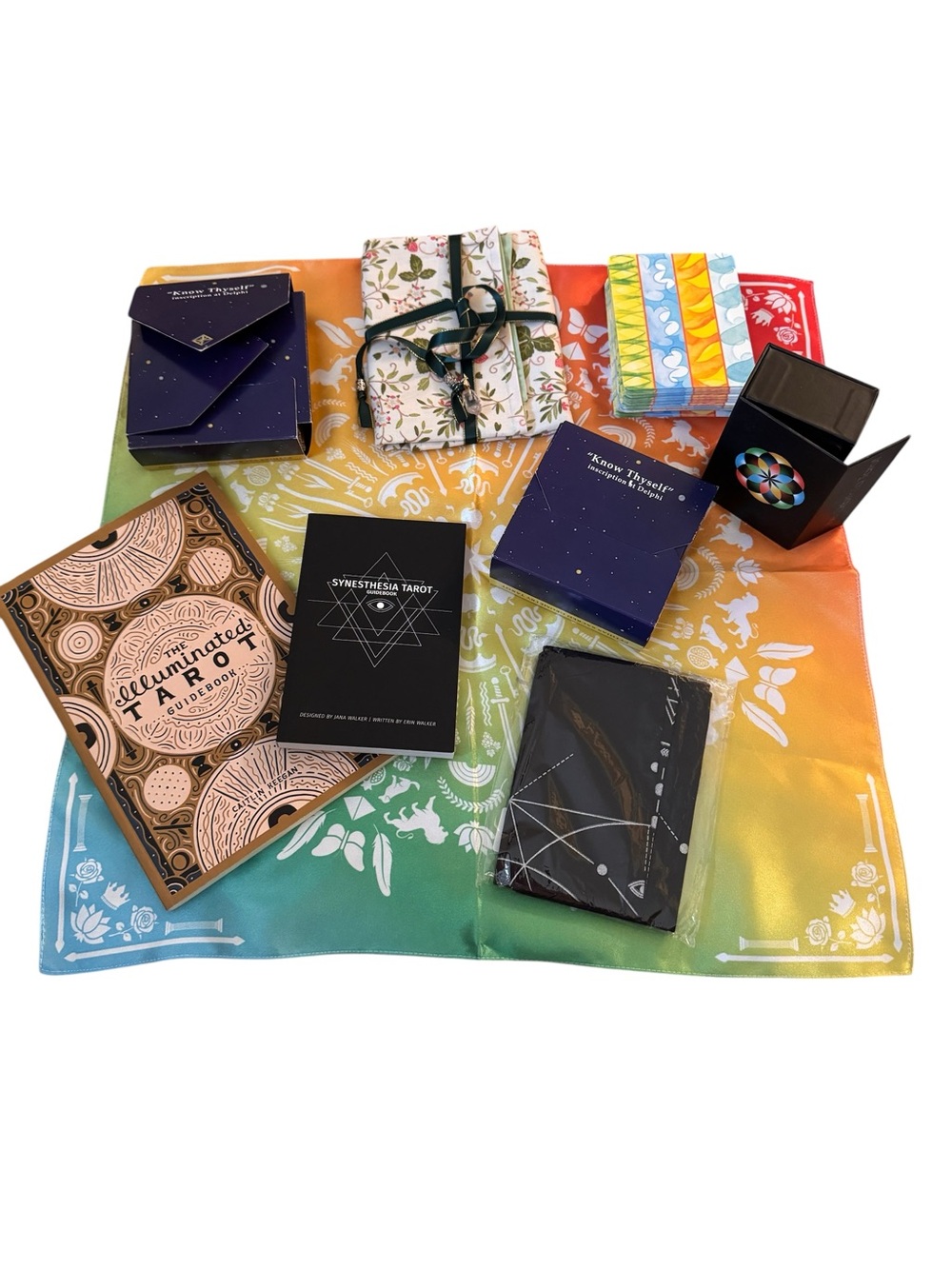 Metaphysical Tarot Lot Altar Cloths Guide Books Pendulum Wrap Full Partial Decks